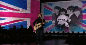 Ed Sheeran performing